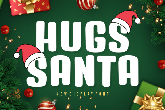 Hugs Santa: A Warm, Bold Display Font for Festive Digital Branding