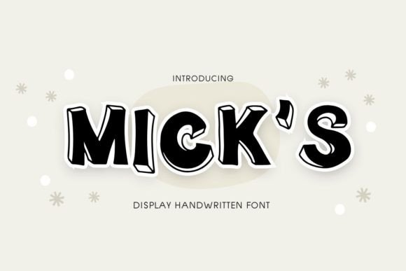 Mick s Font: A Playful Display Typeface for Handmade Brands