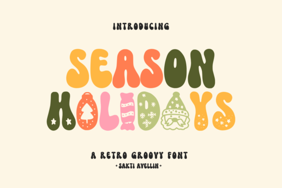 Season Holidays: A Retro Groovy Font for Holiday Campaigns