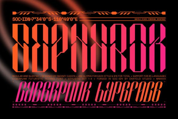 Sephyrok: A Cyberpunk Display Font for Handmade Creators